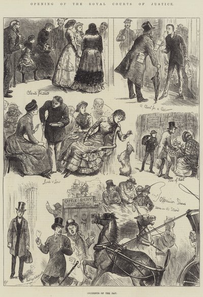 Opening of the Royal Courts of Justice by Harry Furniss